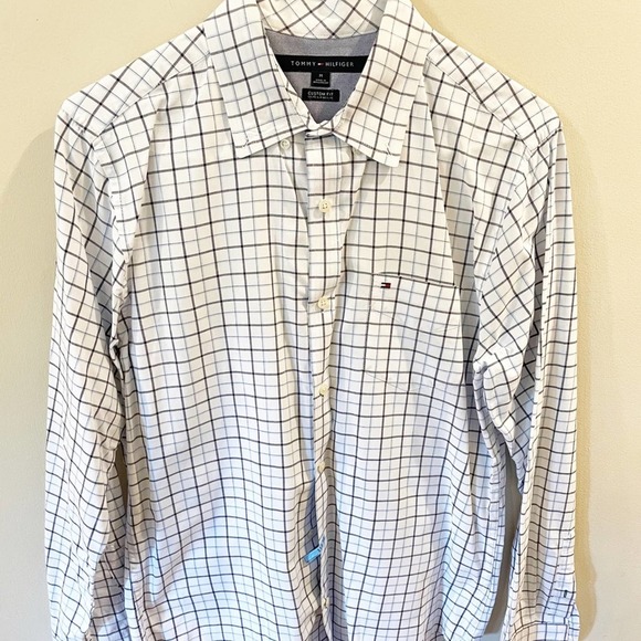 Tommy Hilfiger Plaid Button Down Dress Shirt M - Picture 7 of 11